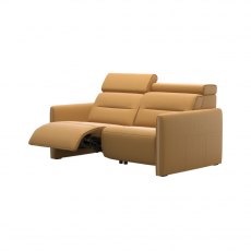 Emily Wood Recliner Sofa | Leather