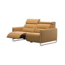 Emily Steel Recliner Sofa | Leather