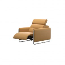 Emily Steel Recliner Armchair | Leather