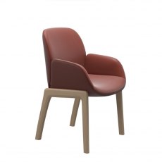 Bay Low Back Dining Armchair | D100 | Leather