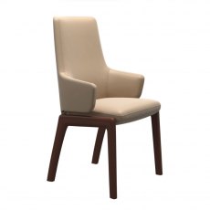 Vanilla High Back Dining Armchair | D100 | Leather