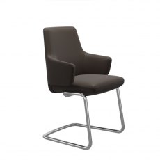 Vanilla Low Back Dining Armchair | D400 | Leather