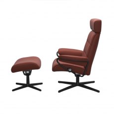 London Adjustable Headrest Cross Recliner Chair | Leather