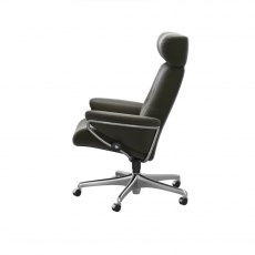 Berlin Adjustable Headrest Office Recliner Chair | Leather