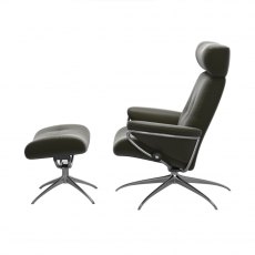 Berlin Adjustable Headrest Star Recliner Chair | Leather