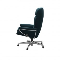 Rome Adjustable Headrest Office Recliner Chair | Fabric