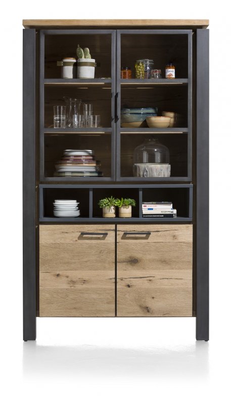 Brown glass deals cabinet